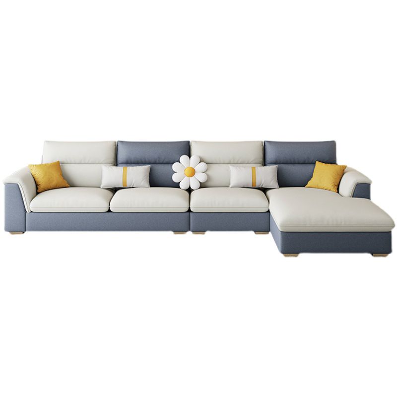 Glam 3/4 Seater Faux Leather Pillow Top Arm Sofa for Living Room