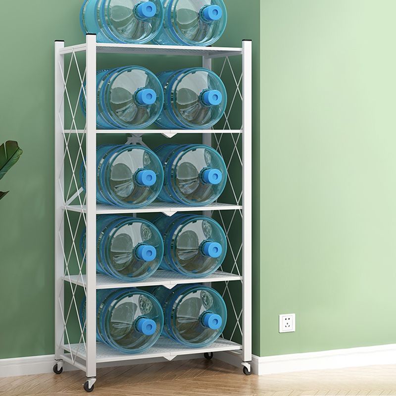 Modern Metal Bookcase Geometric Bookshelf for Living Room, 28" L X 14.5" W