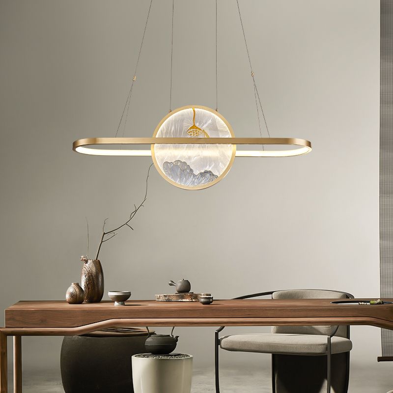 Contemporary Kitchen Pendant Lights Geometric Metal 2 Light Island Lighting Ideas