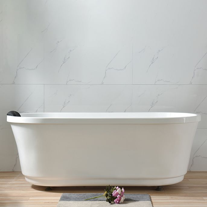 Stand Alone Antique Finish Bathtub Modern Oval Soaking Bath Tub