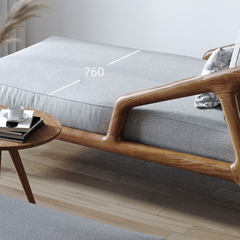 Scandinavian Upholstered Chaise Lounge Couch Wood Chaise Lounge Chair