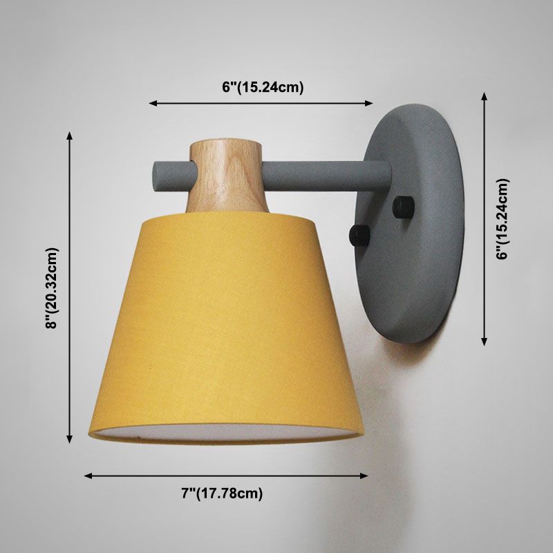 Modern Style Wall Mounted Light Fixture Cylinder Metal 1 Head Sconce Lighting