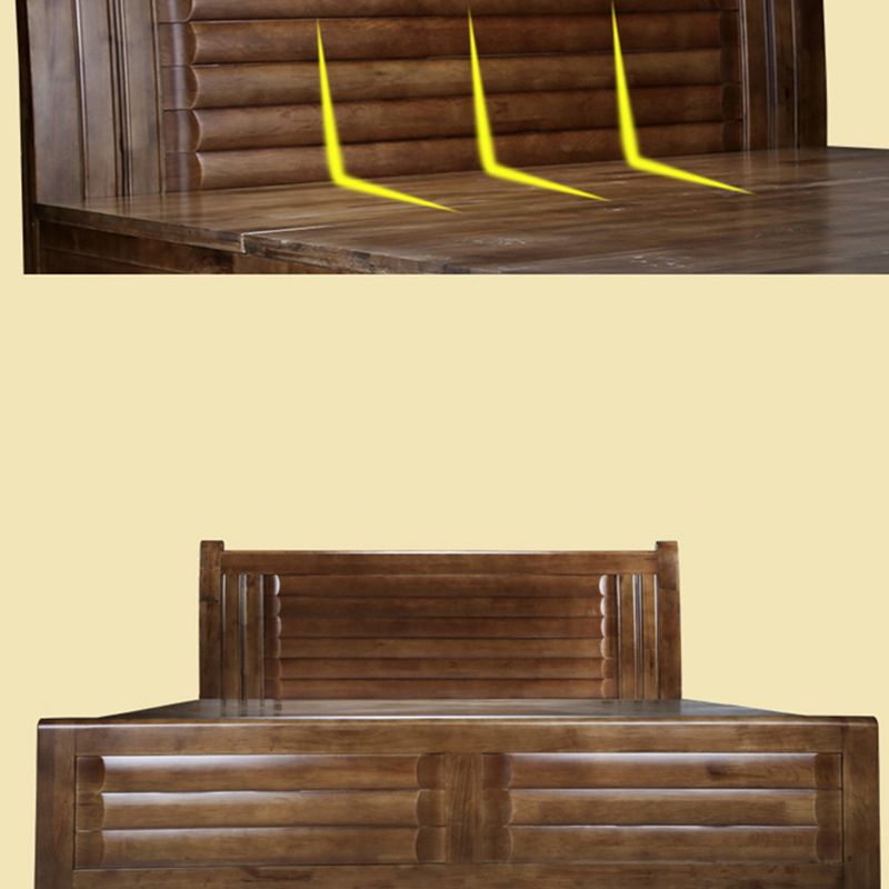 Traditional Solid Wood Standard Bed Storage Bed with Headboard