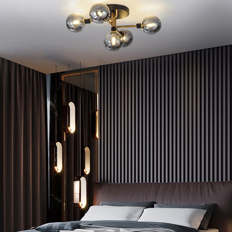 Luz de techo al ras del vidrio de forma redonda Lucina moderna de montaje de altura de luces múltiples