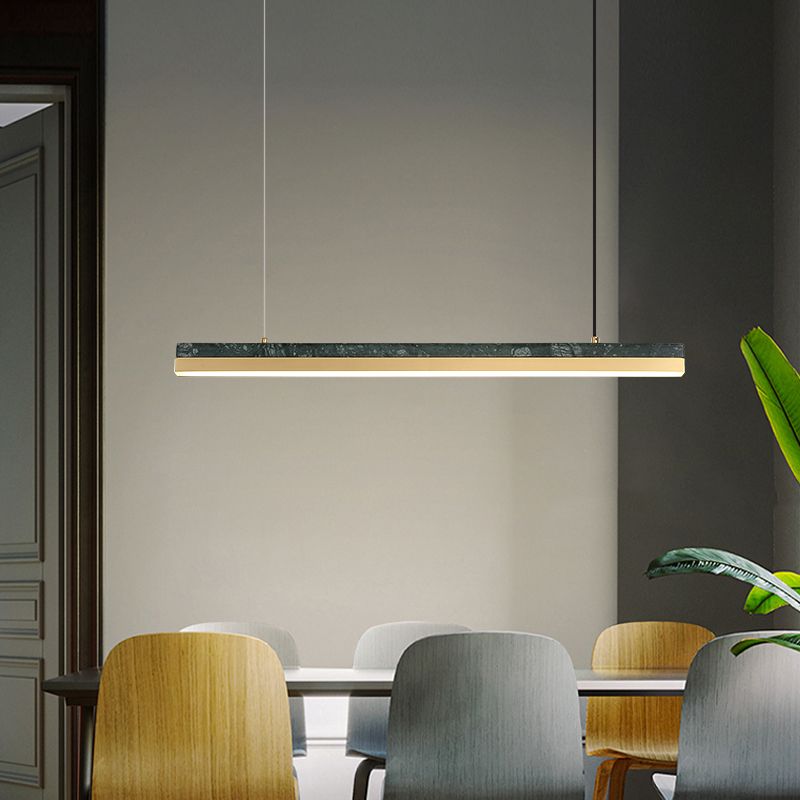 Modern Style Linear Island Light Fixture Metal 1- Light Island Lighting Fixture