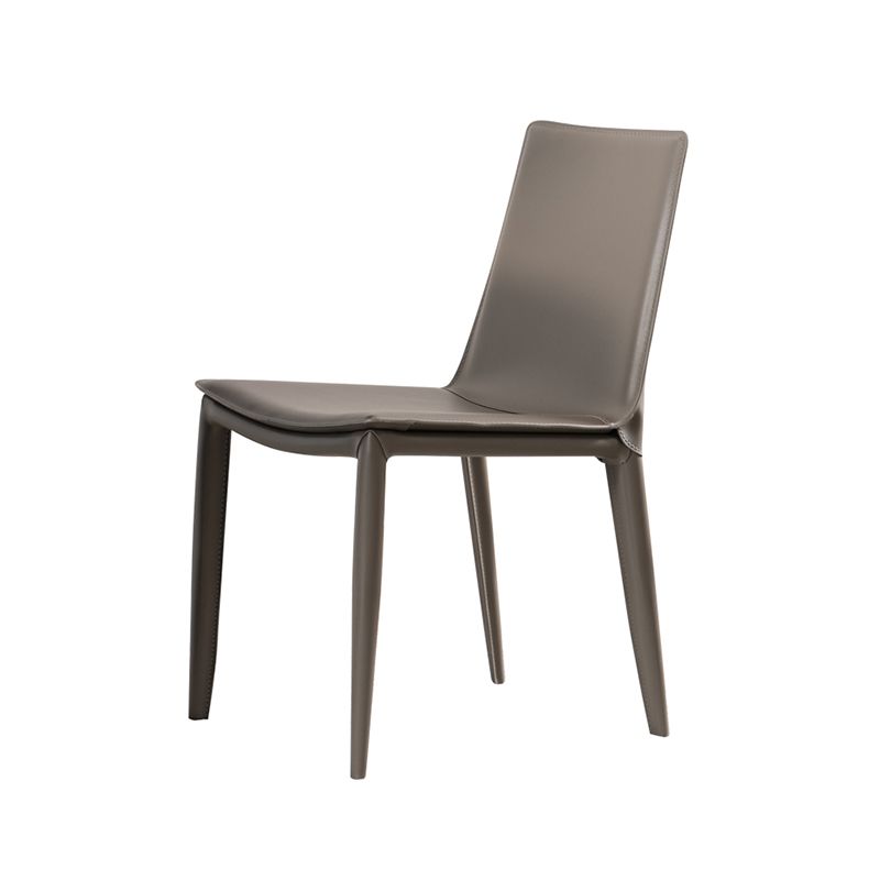 Dining Room Armless Dining Chair Faux Leather Home Parsons Chair