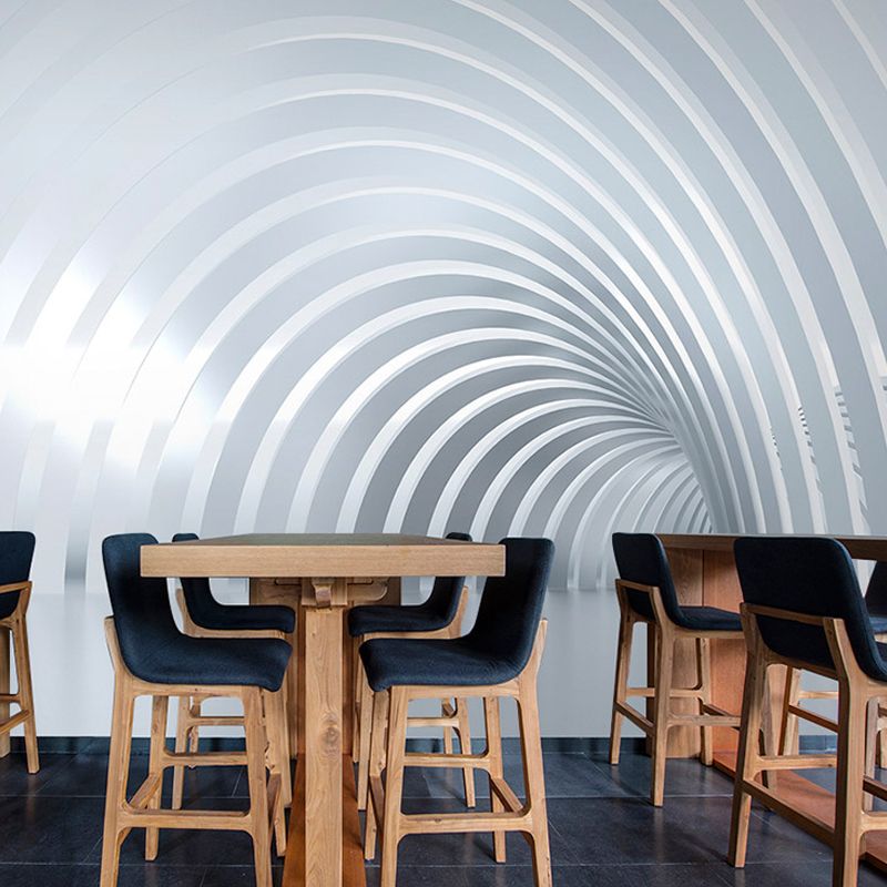 Arte de pared moderno nórdico Color Pastel túnel extendido 3D Mural grande para cafetería y vestidor