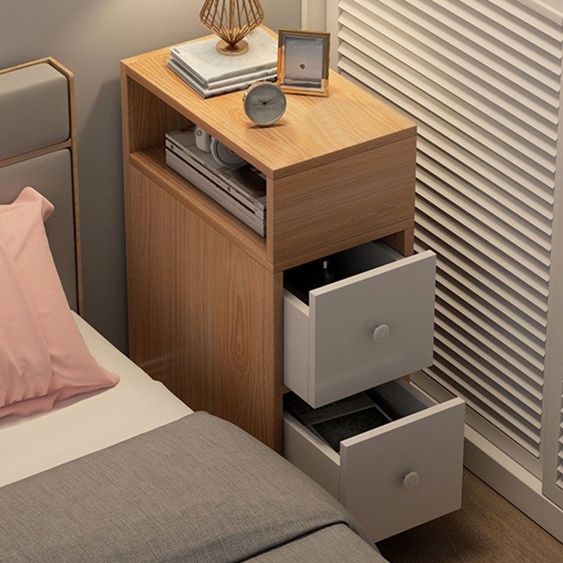 Modern Bed Nightstand Drawers Included Wood Night Table for Bedroom