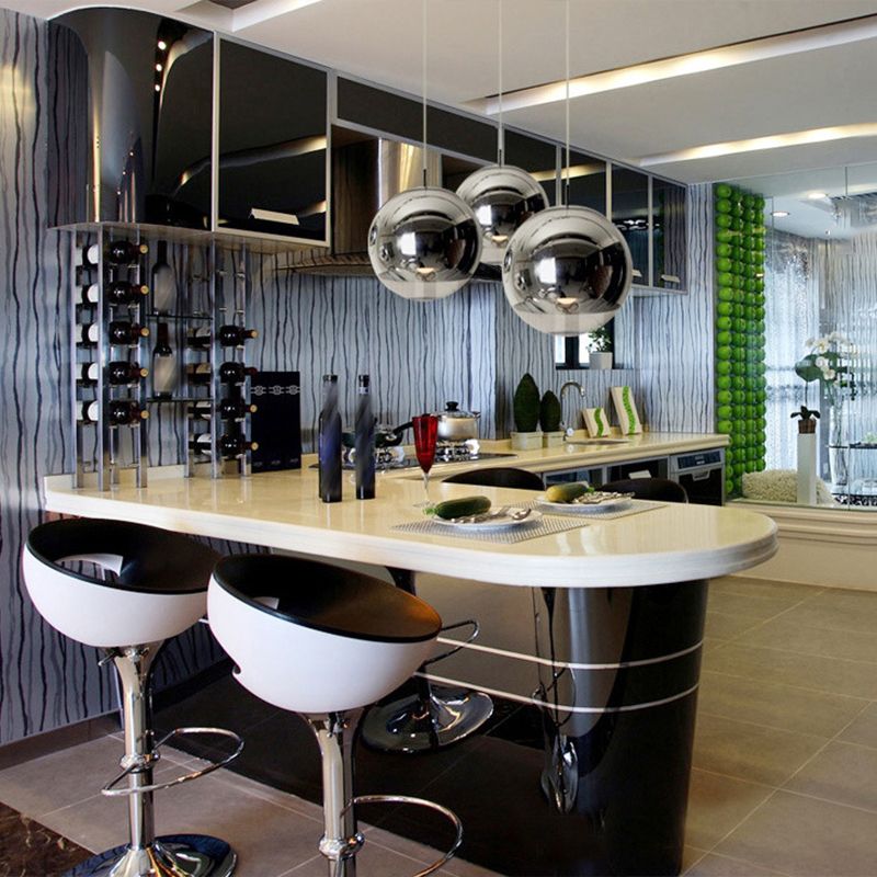 Moderner Glasglasanhänger Light Globe Platting Spiegelte hängende Licht für die Nachtstange