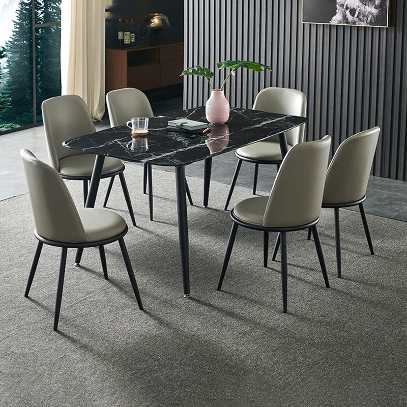Indoor Rectangle 1/4/5/7 Pieces Dinette Set Stone Legs Dining Table Set