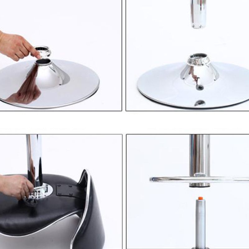 Taburete de bar de metal de estilo moderno con taburete de bar de comedor giratorio y de altura ajustable