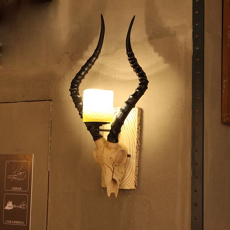 Éclairage mural de gazelle noir