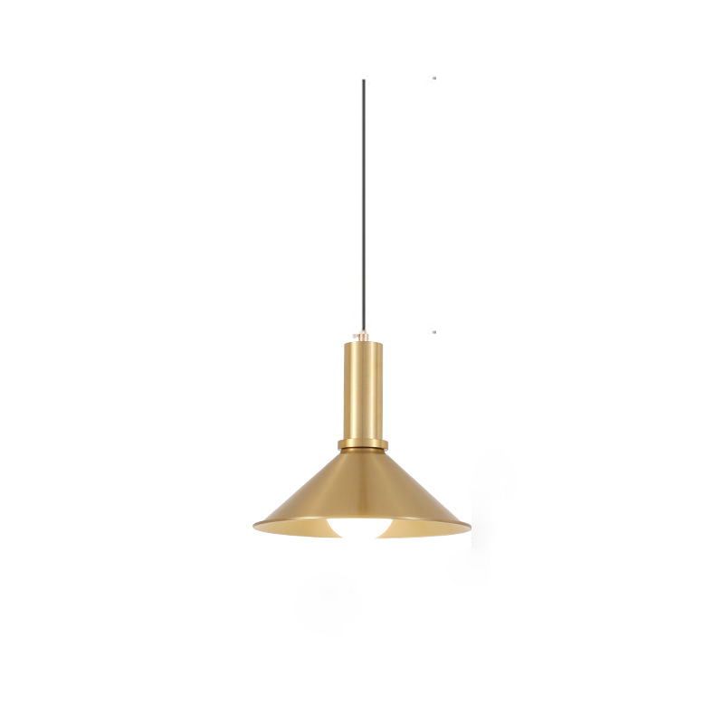 Schattiertes Metallhängern Beleuchtungsbestand zeitgenössischer Stil Gold Hanging Light Kit