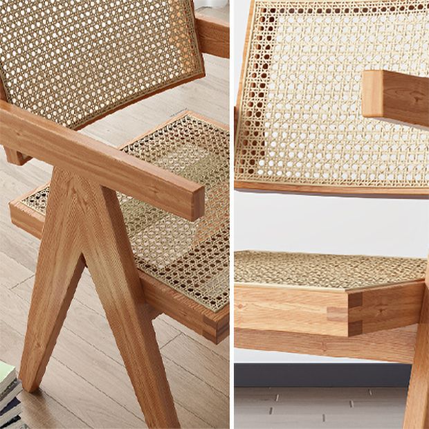 Fauteuil de salle à manger en bois traditionnel, chaises de salle à manger en osier pour usage domestique