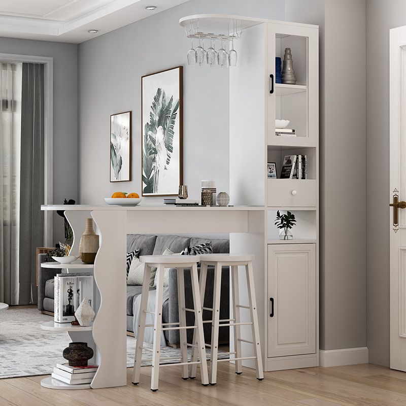 Modern Style Wood Bar Dining Table Rectangle Bar Table for Kitchen