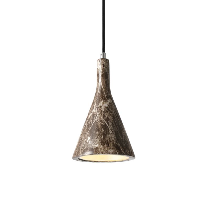 Luz de techo de colgante de trompeta Cemento nórdico 1 claro negro/blanco/marrón Luz colgante