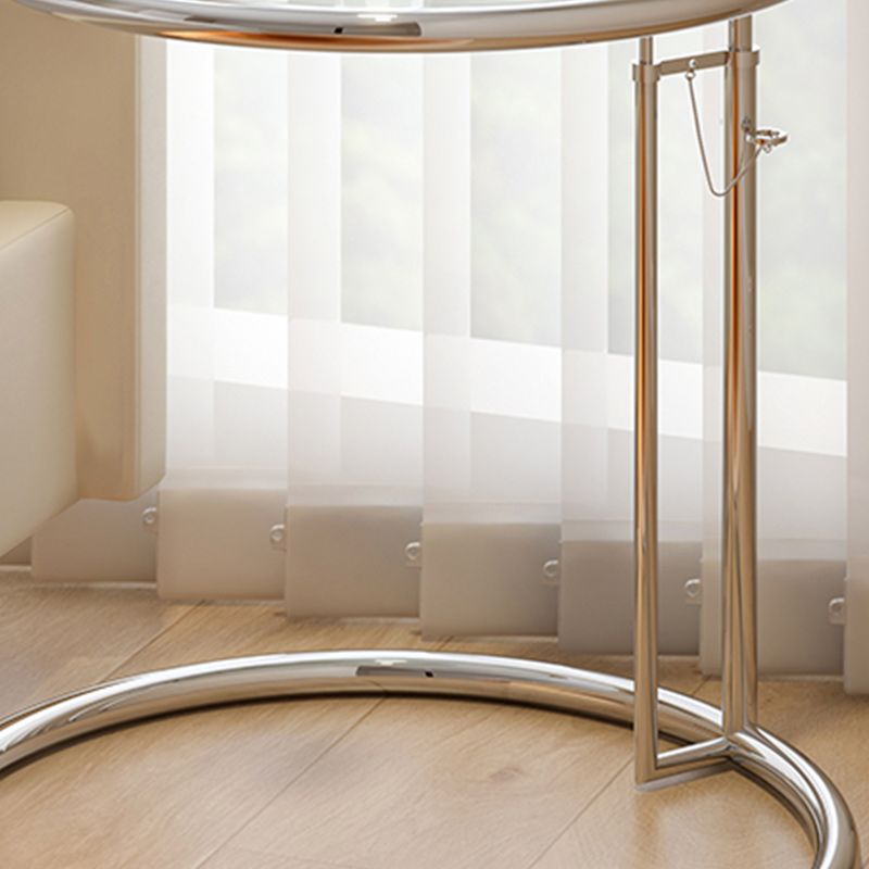 20" Wide Contemporary Corner Table Metal Round Accent Side Table