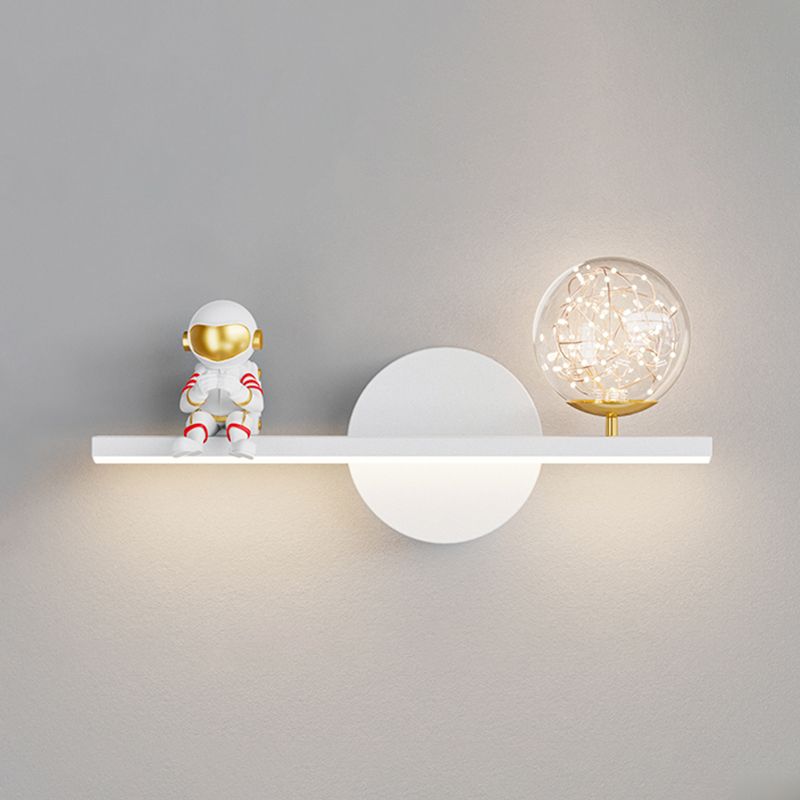 Children LED Wall Mount Light 2 Lights Wall Lamp with Glass for Kid's Room