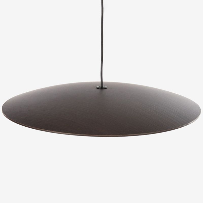 Zwarte UFO-vormige minimalisme-stijl LED hangend licht postmoderne metalen verlichting armatuur voor woonkamer