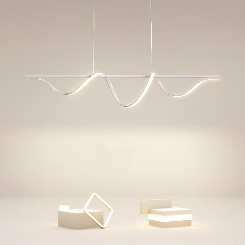 Modern Single White Kitchen Island Lighting LED Island Pendant Lighting