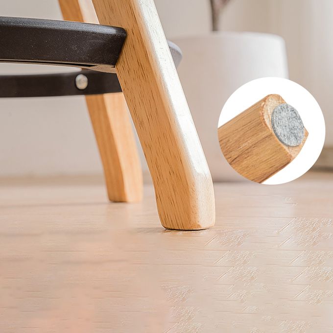 Contemporary Adjustable Height Bar Stool Rubberwood Solid Wood Bar Stool