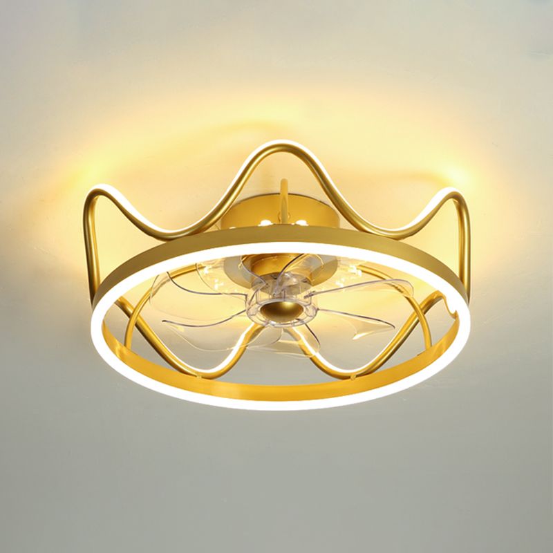 2 Light Ceiling Fan Lighting Modern Style Metal Ceiling Fan Lighting for Bedroom