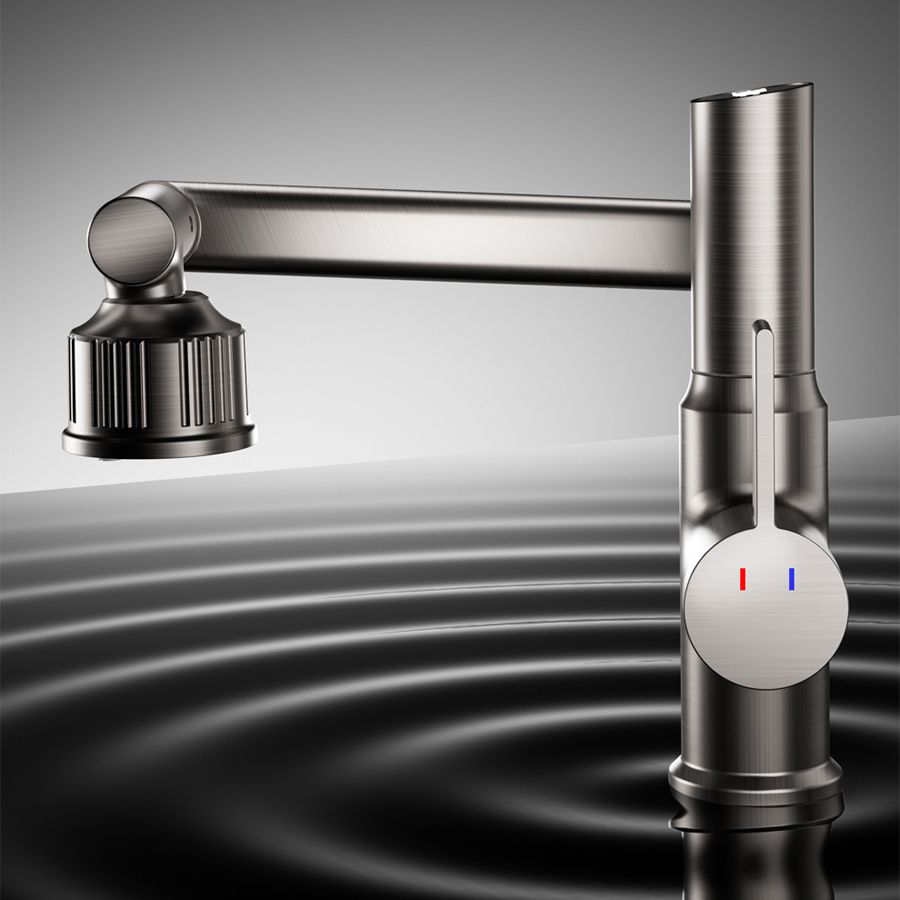 Deck Mounted Copper Tub Faucet Low Arc Robotic Arm Profile Faucet
