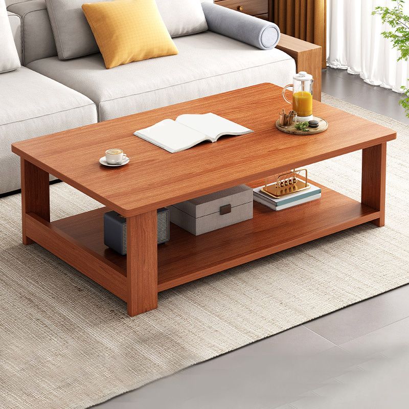16.5"H Modern Style Wooden Base Top Rectangular Coffee Table