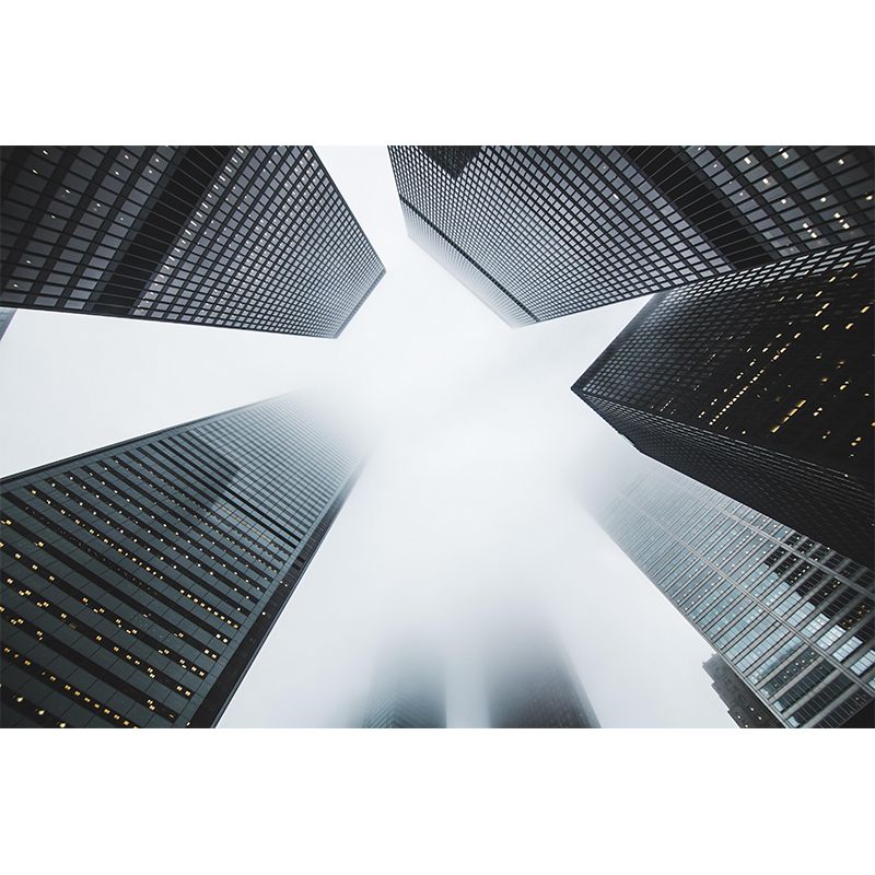 Horizontal Photography Architecture Mural Eco-friendly Wallpaper for Study Room