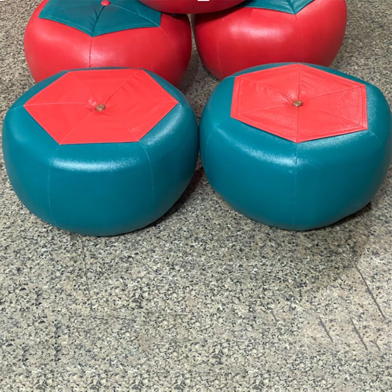 Leather Standard Stool Modern Style Simple Unique Shape Footstool