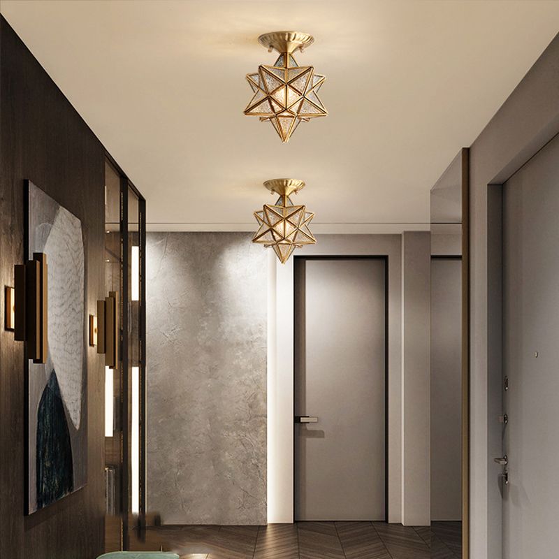 Star Shape Flush Mount Light Fixtures 1 Light Flush Mount Ceiling Light