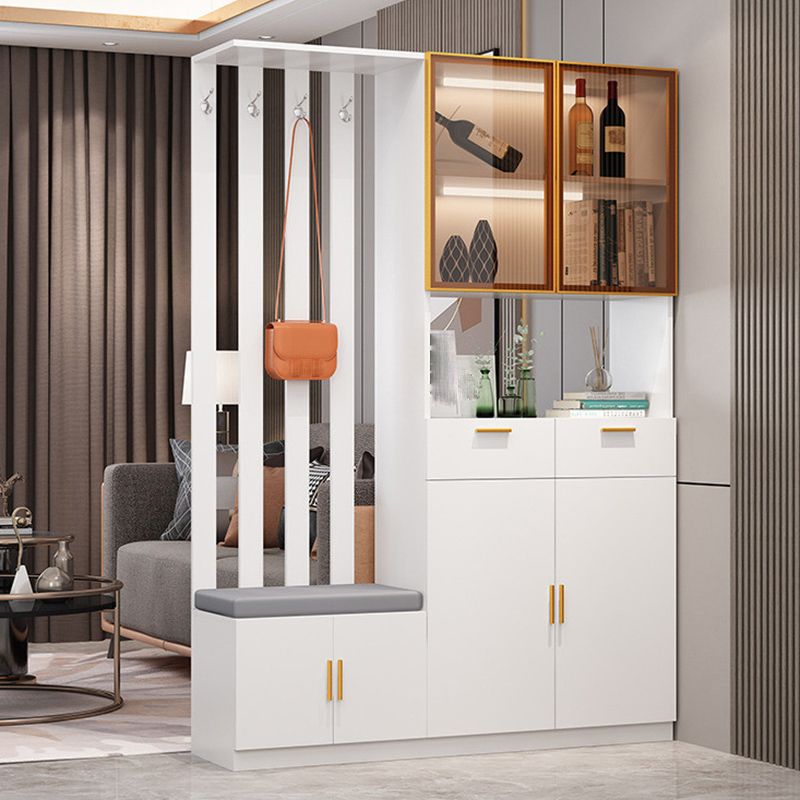Contemporary 3-door Wooden 11.81" Wide Accent Cabinet with Drawer