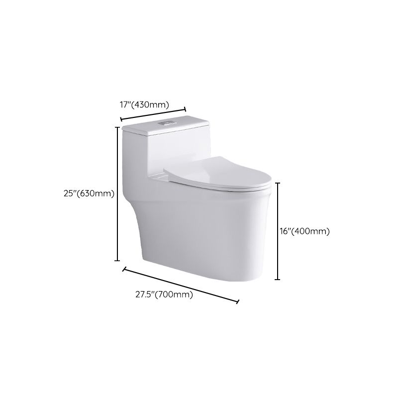 Contemporary All-In-One Toilet White Toilet Bowl with Toilet Seat