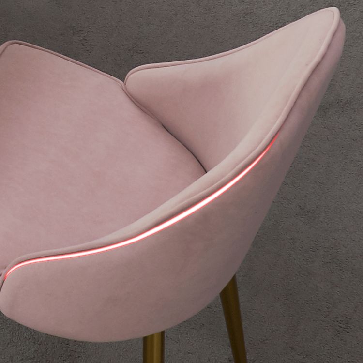 Chaises de salle à manger en métal de style contemporain, chaises sans bras Parsons pour cuisine