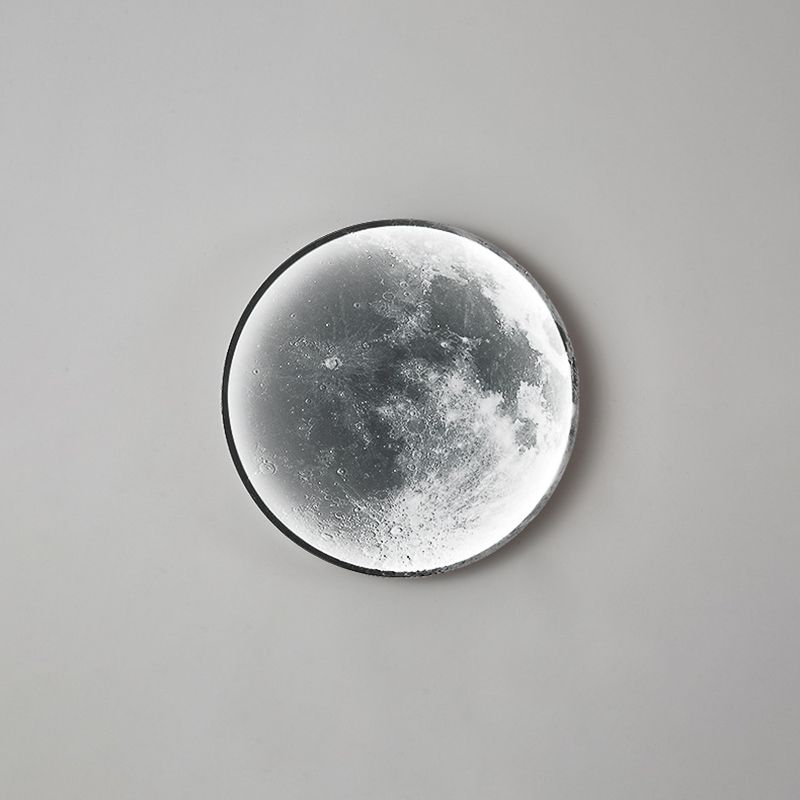 Modern Round Disc Wall Mounted Light Fixture 1 Light Flush Mount Wall Sconce with Acrylic Shade