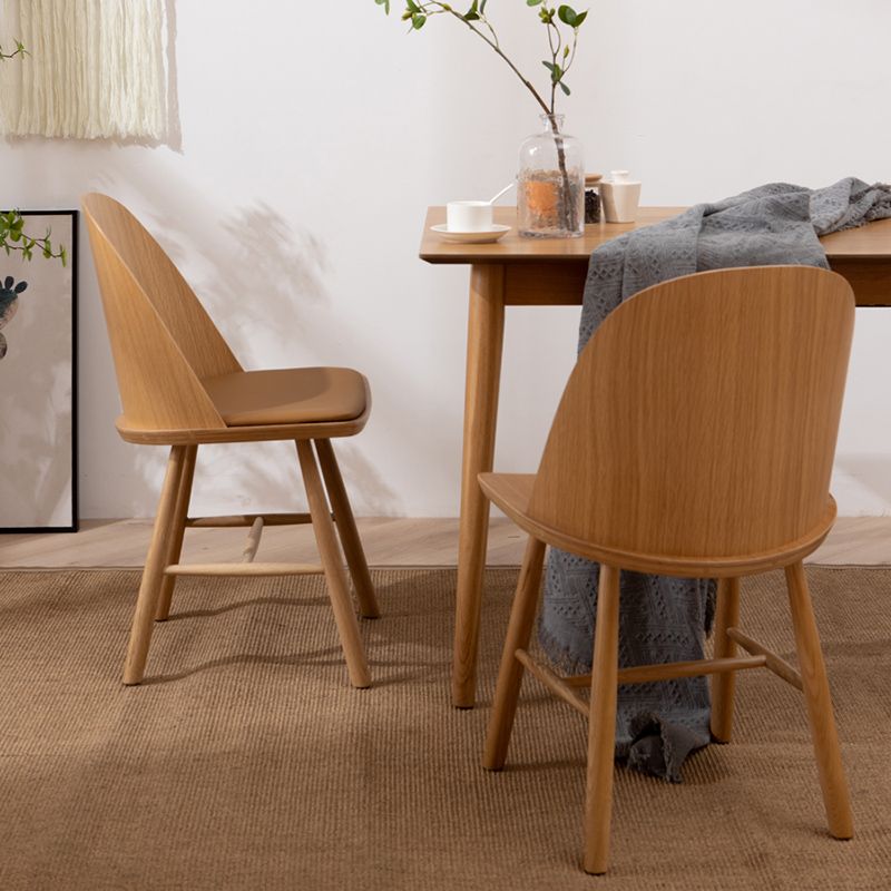 Glamstil Esstuhl Massivholz Esszimmer Seitenstuhl mit Holzbeinen