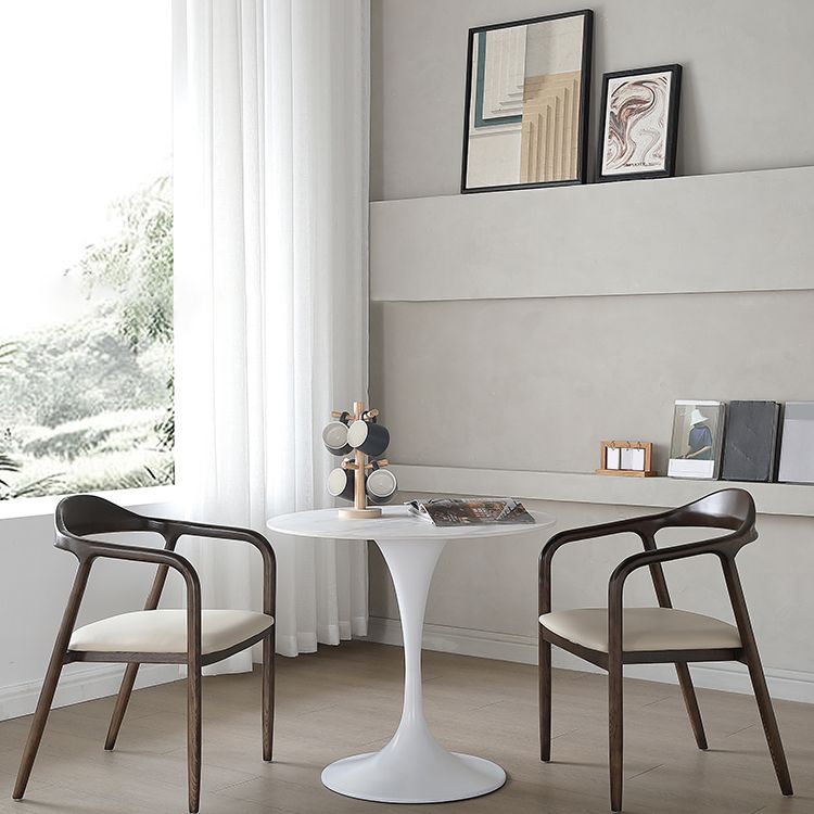 Mesa de comedor blanca de piedra sinterizada Simplicidad de tulipán Mesa base para el comedor para el comedor