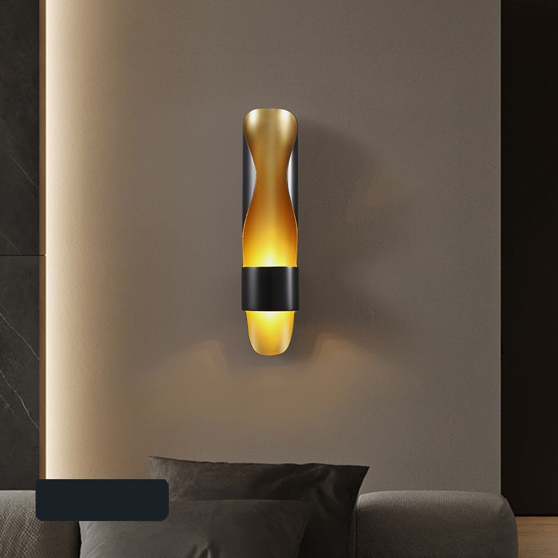 Black Brass Wall Light Industrial 12.5" High Wall Sconce for Living Room
