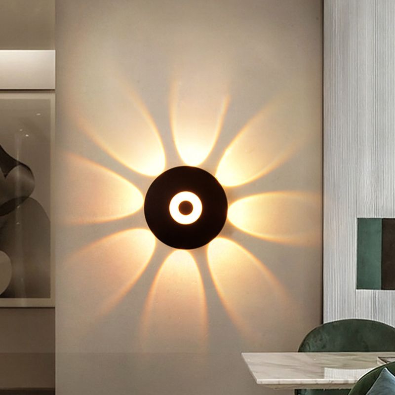 Aravera de pared de LED redonda de pared de aluminio de estilo moderno para al aire libre