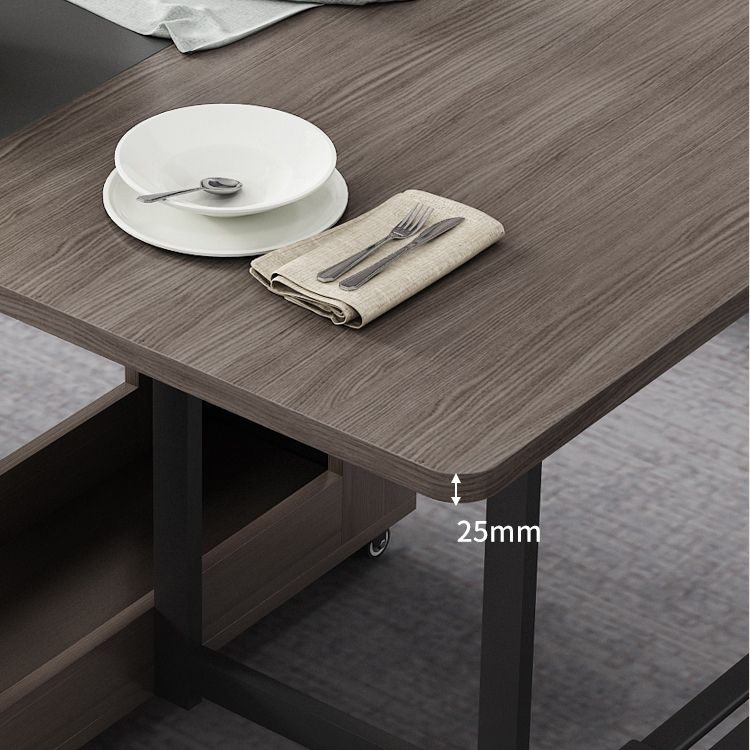 Mesa de comedor rectangular de madera Mesa de comedor de hojas abatibles de mediados de siglo