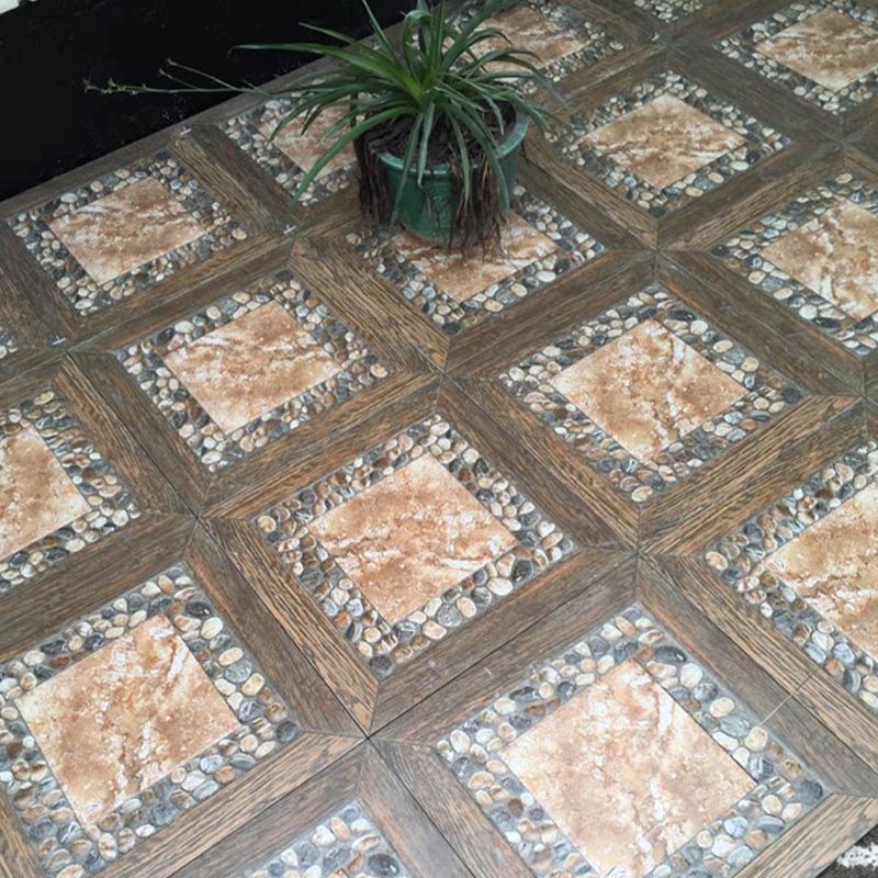 Carrelage de sol carré à bord droit, carrelage de sol design vintage pour sol extérieur