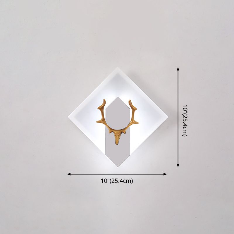 Antlers in alluminio Light Minimalismo Minimalismo a 1 luce Sconce per soggiorno