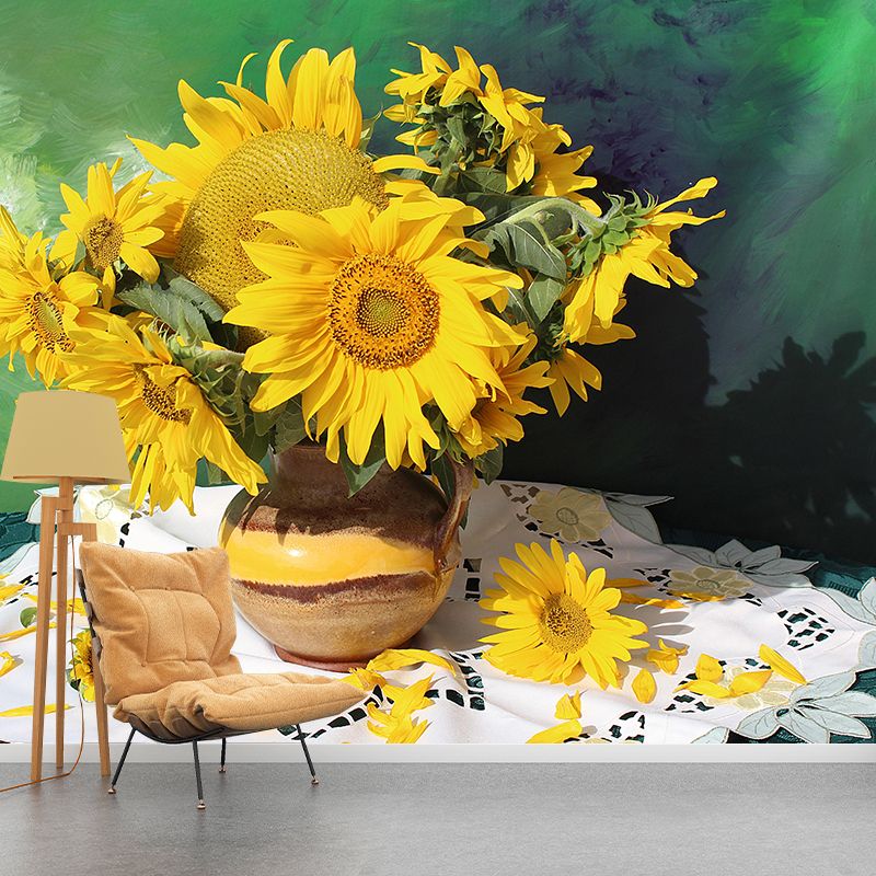 Customized Bouquet Wall Mural Horizontal Photography for Sleeping Room Decoration