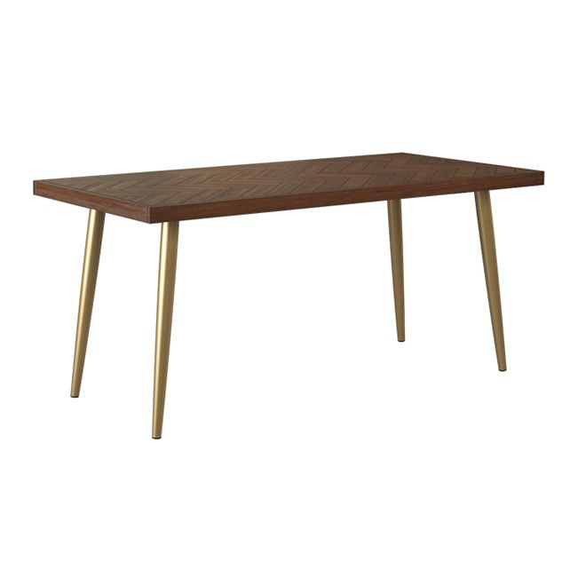 Mesa de comedor de madera maciza de estilo de lujo 4 Pats Base Rectangle Mesa para el hogar