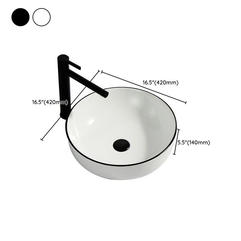 Modern Bathroom Sink Pop-Up Drain Rectangular Trough Sink without Faucet