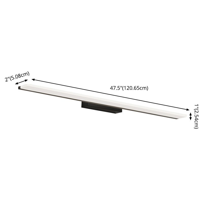 Black LED Linear Wall Sconce in Modern Luxury Style Aluminium Wall Lamp with Acrylic Shade