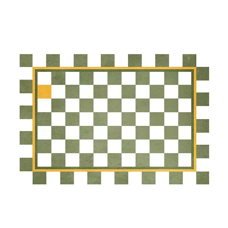 Simplicity Carpet Modern Checkerboard Print Rug Polyester Stain Resistant Area Rug for Living Room