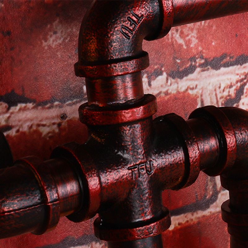 Industrial Retro Water Pipe Wall Mounted Light Fixture Metal Sconce Lights