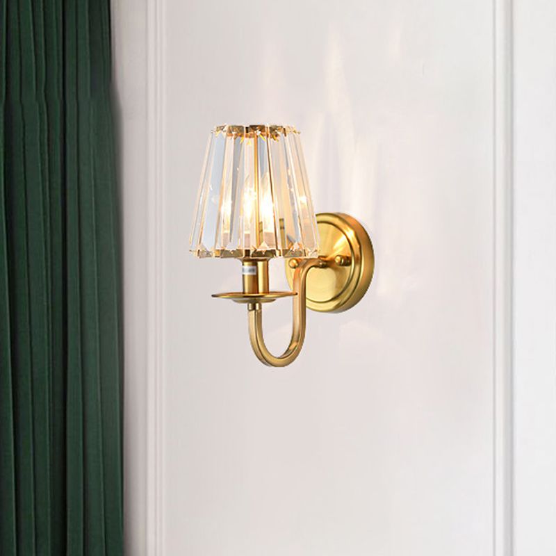 Luz de pared de estilo moderno Diclas de pared de sombra de cristal creativa para dormitorio para dormitorio