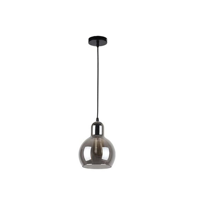 Glass Black Pendant Light in Modern Creative Style Aluminium Globe Hanging Lamp for Interior Spaces